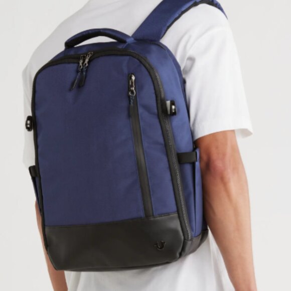 TRUE RELIGION Backpack "Dome" Full-Size Blue TR105081 BRAND-NEW w/tags - Picture 1 of 16